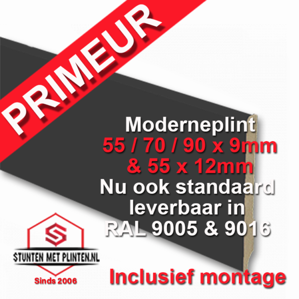 Nieuw in het assortiment 90x9 in Ral 9005 & 9016