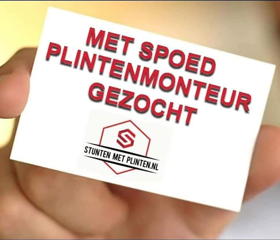 plintenmonteur gezocht