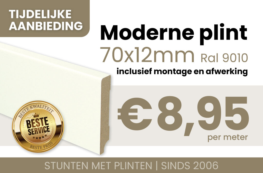 Aanbieding moderne plint 70x12