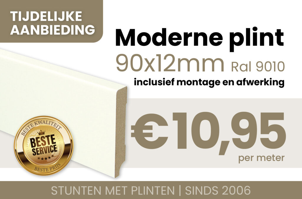 Aanbieding moderne plint 90x12