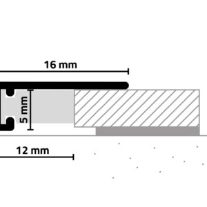 Aluminium vloerplinten Alkmaar doorsnede